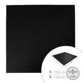 ReFlex Gym Pro+20 gumilap - 2×100×100 cm, fekete