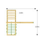 Jungle Gym Climb Module 3.0 1 modul 200 cm komplett játék ajándék vágással