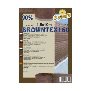 Árnyékoló háló BROWNTEX 2x10 m barna 90%