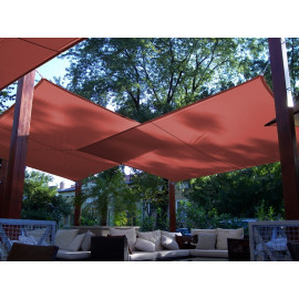 Napvitorla - Háromszög 3,6 x 3,6 x 3,6 m PRÉMIUM, terracotta