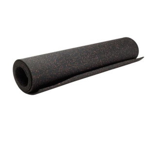 ReFlex fitness gumilemez, fekete/vörös - 8 mm vastag, 1,25 x 5 m tekercs