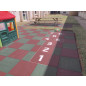 ReFlex Playzone70 esésvédő gumilap - 7x50x50 cm vörös