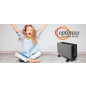 KIÁLLÍTÁSI DARAB - Elektromos kerámia hőtárolós fűtőpanel - Climastar Optimus 1600 W White Limestone